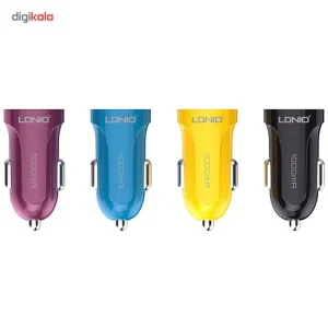 شارژر فندکی الدینیو مدل DL-C17 همراه با کابل microUSB