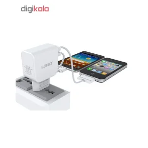 شارژر دیواری الدینیو مدل DL-AC56 به همراه کابل تبدیل microusb