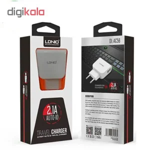 شارژر دیواری الدینیو مدل DL-AC56 به همراه کابل تبدیل microusb