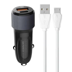 شارژر فندکی الدینیو مدل C510Q به همراه کابل تبدیل usb-C