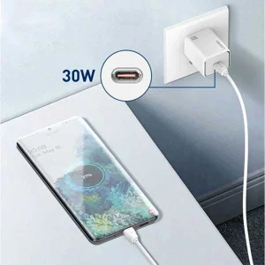 شارژر دیواری 30 وات الدینیو مدل A1508C به همراه کابل usb-c