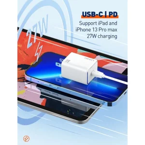 شارژر دیواری 30 وات الدینیو مدل A1508C به همراه کابل usb-c