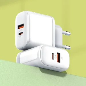 شارژر دیواری 45 وات 2 پورت الدینیو مدل A2526C به همراه کابل تبدیل USB-C به لایتنینگ