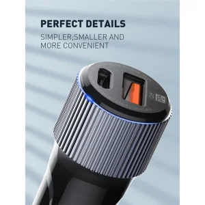 شارژر فندکی 36 وات الدینیو مدل C510 به همراه کابل تبدیل USB-C