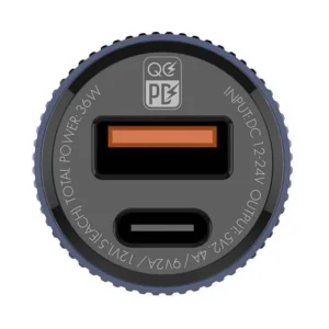 شارژر فندکی 36 وات الدینیو مدل C510 به همراه کابل تبدیل USB-C