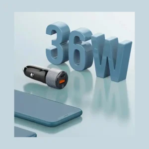 شارژر فندکی 36 وات الدینیو مدل C510 به همراه کابل تبدیل USB-C