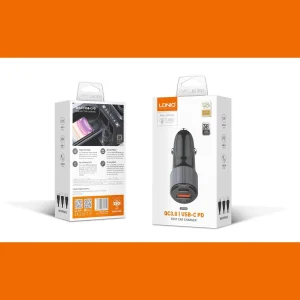 شارژر فندکی 36 وات الدینیو مدل C510 به همراه کابل تبدیل USB-C