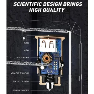 شارژر فندکی الدینیو مدل C506Q-30W به همراه کابل تبدیل USB-C