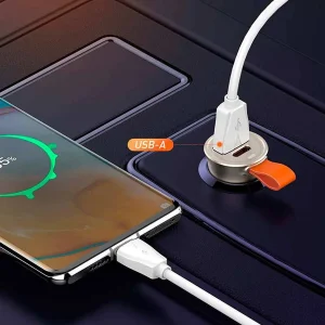 شارژر فندکی الدینیو مدل C506Q-30W به همراه کابل تبدیل USB-C