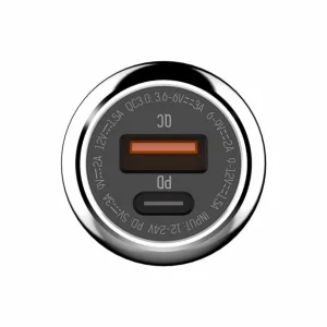 شارژر فندکی الدینیو مدل C1 به همراه کابل تبدیل USB-C