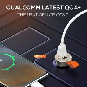 شارژر فندکی الدینیو مدل C509Q به همراه کابل USB-C