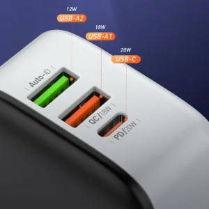 شارژر دیواری الدینیو مدل A3513Q به‌ همراه کابل تبدیل MicroUSB