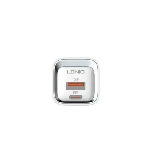 شارژر دیواری 20 وات 2 پورت الدینیو مدل A2318C به همراه کابل تبدیل USB-C به لایتنینگ