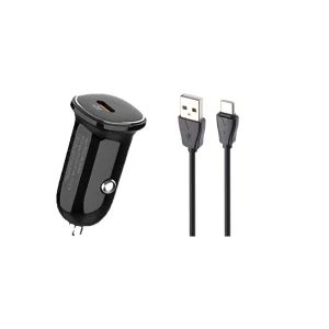 شارژر فندکی 30 وات الدینیو مدل LD-C106 به همراه کابل تبدیل USB-C
