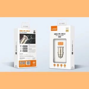 شارژر فندکی 30 وات الدینیو مدل C506Q به همراه کابل تبدیل USB-C
