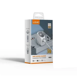 شارژر دیواری الدینیو مدل Super Charger به همراه کابل USB-C
