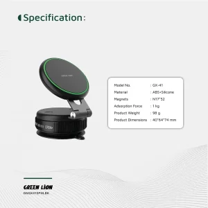 پایه نگهدارنده گوشی موبایل گرین لاین مدل GX-41 SUCTION