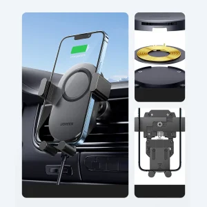 پایه نگهدارنده و شارژر بی سیم گوشی موبایل یوگرین مدل CD256-40118