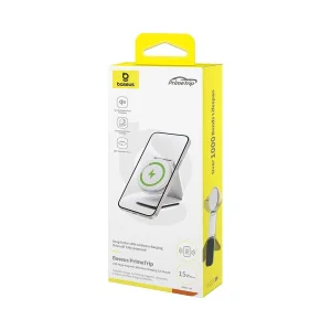 پایه نگهدارنده و شارژر بی سیم گوشی موبایل بیسوس مدل C02 Mega Magnetic BS-CM042