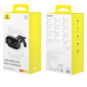 پایه نگهدارنده و شارژر بی سیم گوشی موبایل بیسوس مدل C40355901111-00