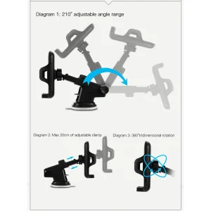 پایه نگهدارنده گوشی موبایل و تبلت یسیدو مدل TELESCOPIC HOLDER