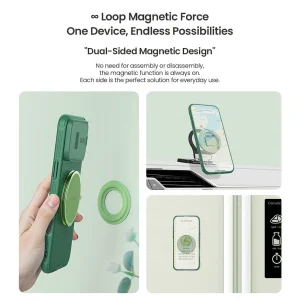 پایه نگهدارنده گوشی موبایل نیلکین مدل Dual Magnetic Ring Grip Holder