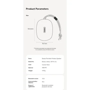 اسپیکر بلوتوثی قابل حمل بیسوس مدل AeQur 35 Pro
