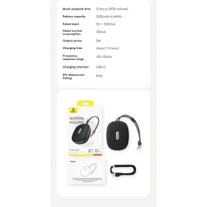 اسپیکر بلوتوثی قابل حمل بیسوس مدل AeQur 35 Pro