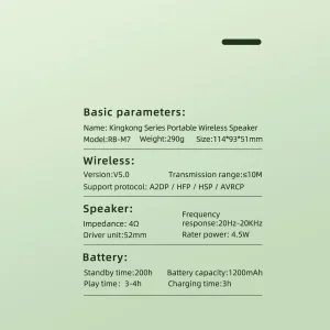 اسپیکر بلوتوثی ریمکس مدل wireless RB-M7