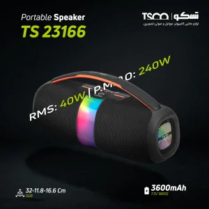 اسپیکر بلوتوثی قابل حمل تسکو مدل TS 23166
