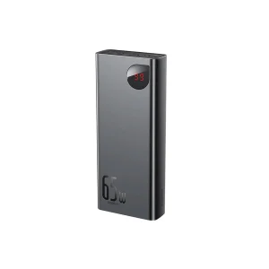 پاوربانک 65 وات بیسوس مدل PPADM65-S ظرفیت 20000 میلی آمپر ساعت به همراه کابل USB-C به USB-A