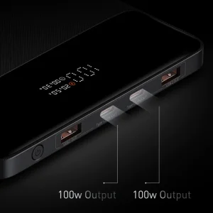 پاوربانک بیسوس مدل Blade HD Edition 100W  ظرفیت 20000 میلی آمپر ساعت