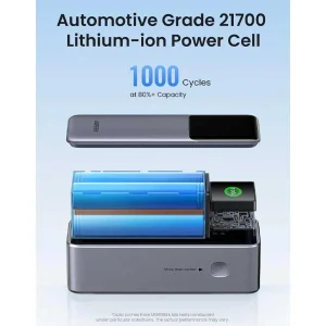 پاوربانک 200 وات 3 پورت یوگرین مدل PB722 کد 35525B ظرفیت 25000 میلی آمپر ساعت به همراه کابل usb-c