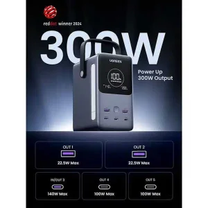 پاوربانک ۱۴۰ وات یوگرین مدل 25286 ظرفیت 48000 میلی‌آمپر ساعت