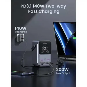 پاوربانک ۱۴۰ وات یوگرین مدل 25286 ظرفیت 48000 میلی‌آمپر ساعت