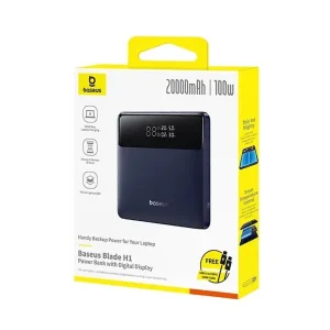 پاوربانک 100 وات باسئوس مدل Blade H1 P10021604123-00 ظرفیت 20000 میلی آمپر ساعت