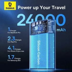 پاوربانک بیسوس مدل Adaman  140W ظرفیت 24000 میلی آمپر ساعت
