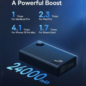 پاوربانک بیسوس مدل Adaman  140W ظرفیت 24000 میلی آمپر ساعت