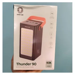 پاوربانک گرین لاین مدل THUNDER 90- gnthupb90 ظرفیت 90000 میلی آمپر ساعت