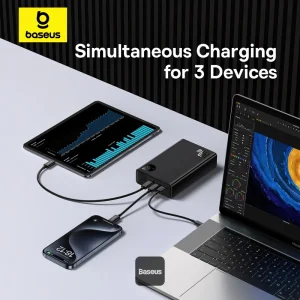 پاوربانک بیسوس مدل PPXJ2065 ظرفیت 24000 میلی آمپرساعت