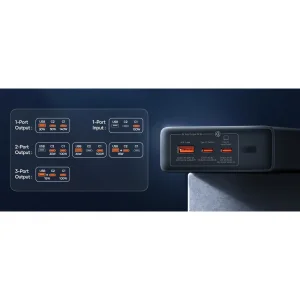 پاوربانک بیسوس مدل PPXJ2065 ظرفیت 24000 میلی آمپرساعت
