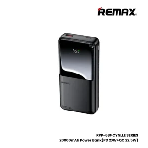 پاوربانک ریمکس مدل RPP-680 ظرفیت 20000 میلی آمپر ساعت
