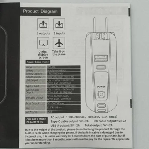 پاوربانک ریمکس مدل Infinity All in one - AC charger-RPP-276 ظرفیت 15000 میلی آمپرساعت