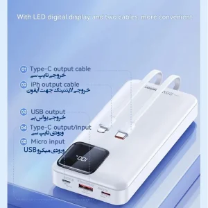 پاوربانک ریمکس مدل Fast Charge 513 ظرفیت 20000 میلی آمپر ساعت