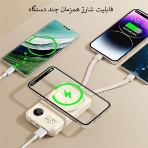 پاوربانک ریمکس مدل MagSafe Wireless Fast Charge RPP-527 ظرفیت 10000 میلی آمپر ساعت