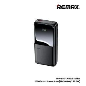 پاوربانک ریمکس مدل prp 680 ظرفیت ۲۰۰۰۰ میلی آمپر ساعت