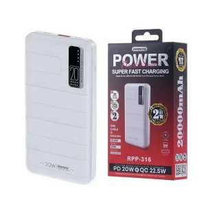 پاوربانک ریمکس مدل RPP-316 ظرفیت 20000 میلی آمپر ساعت
