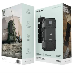 پاوربانک گرین لاین مدل GL-PX27 Solar 5-Panel ظرفیت 20000 میلی‌آمپر ساعت
