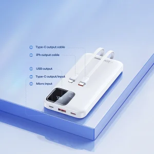 پاوربانک ریمکس مدل Fast Charge RPP-500 ظرفیت 10000 میلی آمپر ساعت