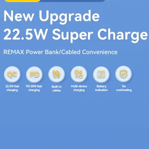 پاوربانک ریمکس مدل Fast Charge RPP-500 ظرفیت 10000 میلی آمپر ساعت